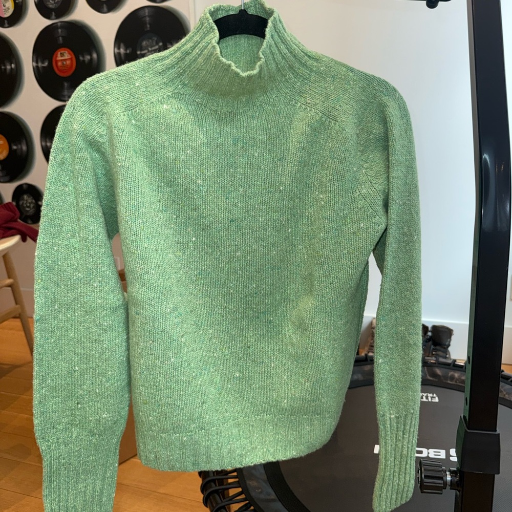 Women’s Green Mock Neck Sweater S/M
